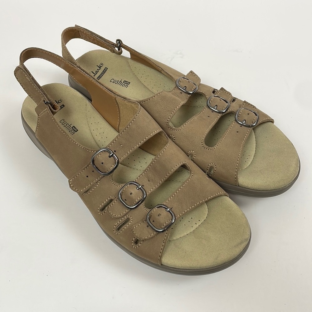 Clarks collection soft cushion sandals size US 11